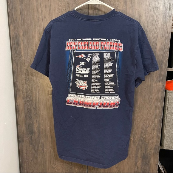Vintage 2001 New England Patriots AFC Champions Shirt - Picture 4 of 7